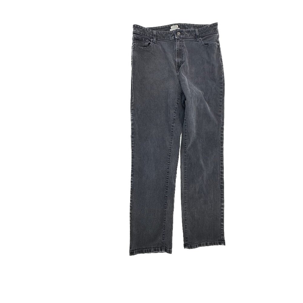 L.L. Bean Classic Fit Straight leg Women's size 16 Black Denim jeans